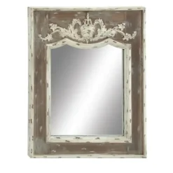Decorative Mirrors-Kirkland's Home Ornate Antique White Wood Wall Mirror