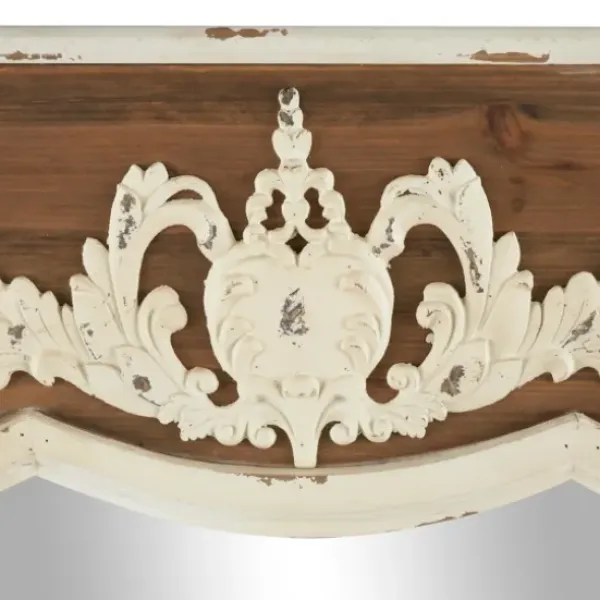 Decorative Mirrors-Kirkland's Home Ornate Antique White Wood Wall Mirror