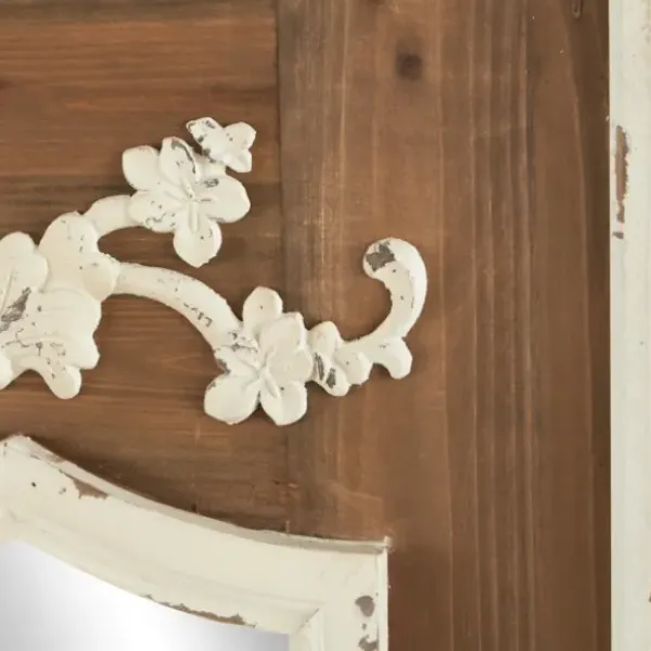 Decorative Mirrors-Kirkland's Home Ornate Antique White Wood Wall Mirror