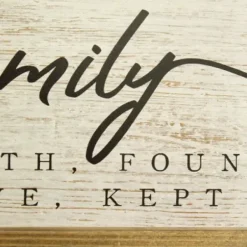 Wall Quotes & Signs-Kirkland's Home Our Family Framed Wooden Wall Plaque White/Black/Brown