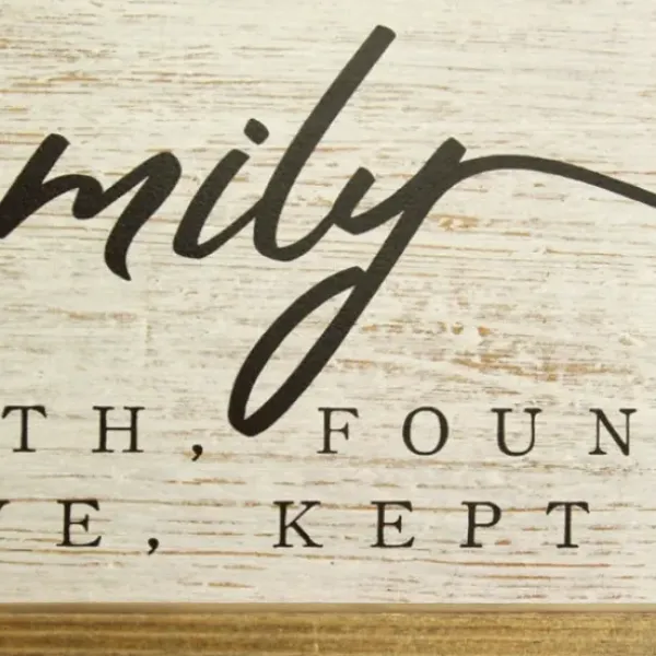 Wall Quotes & Signs-Kirkland's Home Our Family Framed Wooden Wall Plaque White/Black/Brown