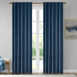 Curtains & Drapes-Kirkland's Home Out Curtain Panel Set, 84 In. Black