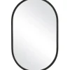 Framed Mirrors-Kirkland's Home Oval Matte Black Frame Mirror