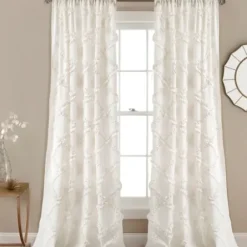 Curtains & Drapes-Kirkland's Home Oxford Teal Thermal Curtain Panel Set, 84 In. Blue/Green