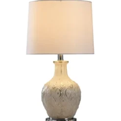 Table Lamps-Kirkland's Home Painted Mercury Glass Table Lamp White/Silver