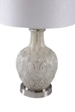 Table Lamps-Kirkland's Home Painted Mercury Glass Table Lamp White/Silver