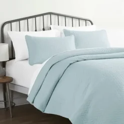 Bedspreads & Coverlets-Kirkland's Home Pale Herring 3-Pc. Queen Quilted Coverlet Set Blue