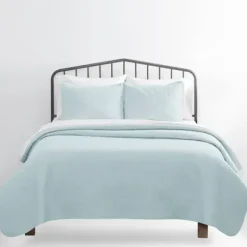 Bedspreads & Coverlets-Kirkland's Home Pale Herring 3-Pc. Queen Quilted Coverlet Set Blue