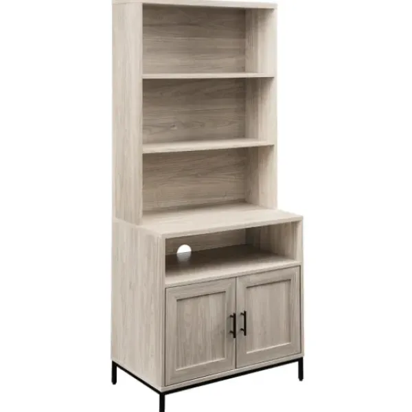 Bookshelves-Kirkland's Home Pale Wooden Willow Storage Bookcase