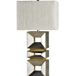 Table Lamps-Kirkland's Home Palladium Silver Contemporary Table Lamp Gray