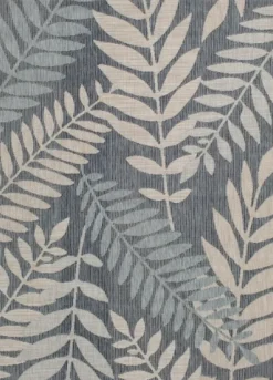 Outdoor Rugs-Kirkland's Home Palm Fronds Lava Indoor/Outdoor Area Rug, 5X7 Blue