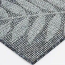 Outdoor Rugs-Kirkland's Home Palm Fronds Lava Indoor/Outdoor Area Rug, 5X7 Blue