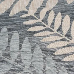 Outdoor Rugs-Kirkland's Home Palm Fronds Lava Indoor/Outdoor Area Rug, 5X7 Blue