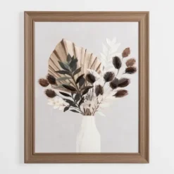Framed Art-Kirkland's Home Pampas Bouquet Ii Framed Art Print White/Multi