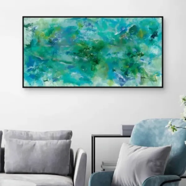 Framed Art-Kirkland's Home Pandorum From Above Framed Canvas Art Blue/Green
