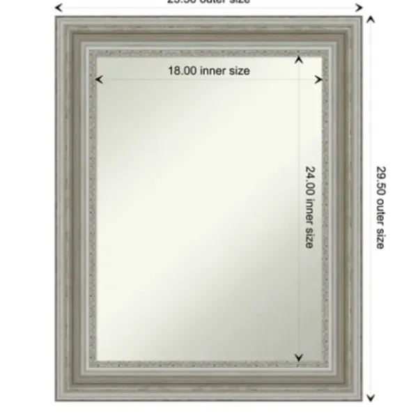 Decorative Mirrors-Kirkland's Home Parlor Silver Framed Wall Mirror