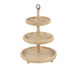 Decorative Trays-Kirkland's Home Parquet Fir Wood Decorative Tray Tan