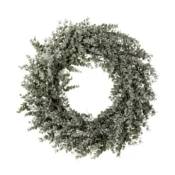 Wreaths-Kirkland's Home Parvafolia Eucalyptus Spiral Wreath Green