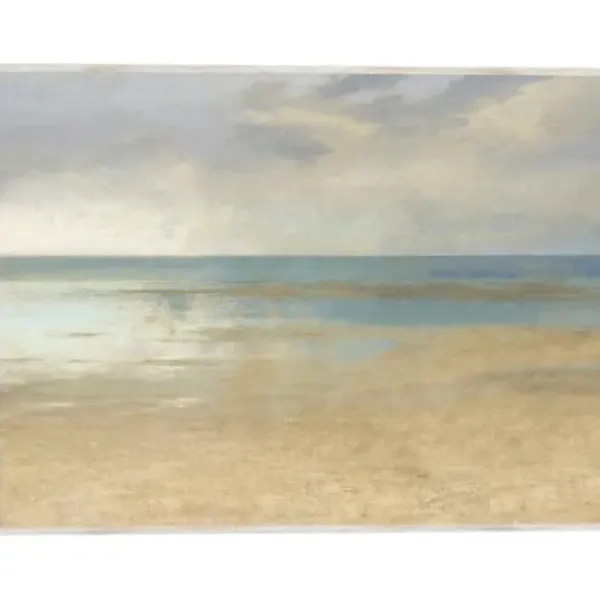 Canvas Art-Kirkland's Home Pastel Seascape Framed Canvas Art Print Blue/Gray/Tan