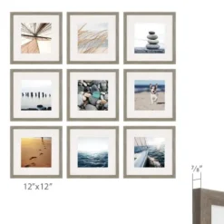 Gallery Wall Frames-Kirkland's Home 9-Pc. Gallery Wall Picture Frame Set, 8X8 Gray