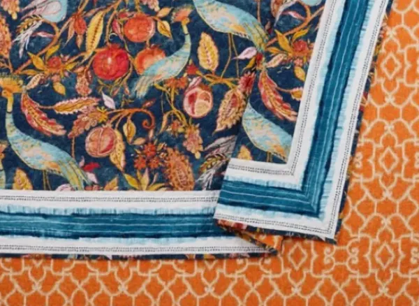 Quilts-Kirkland's Home Peacock Garden King 3-Pc. Quilt Set Orange