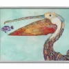 Framed Art-Kirkland's Home Pelican'S Lost Supper Fish Framed Wall Plaque Blue