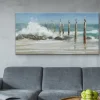 Canvas Art-Kirkland's Home Perched By The Sea Canvas Art Print Blue/White