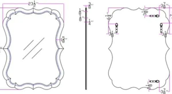 Decorative Mirrors-Kirkland's Home Perfect Symmetry Scalloped Mirror