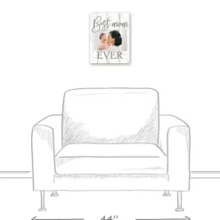 Wall Quotes & Signs-Kirkland's Home Personalized Best Mom Ever Canvas Wall Plaque White/Gray