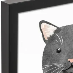 Wall Quotes & Signs-Kirkland's Home Personalized Black Cat Canvas Wall Plaque Black/White