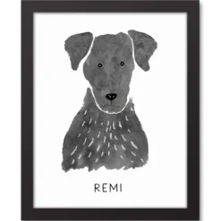 Wall Quotes & Signs-Kirkland's Home Personalized Black Labrador Canvas Wall Plaque Black/White