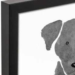 Wall Quotes & Signs-Kirkland's Home Personalized Black Labrador Canvas Wall Plaque Black/White
