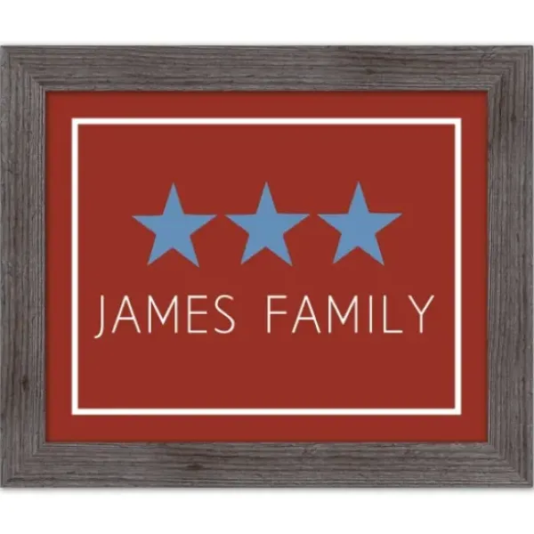 Wall Quotes & Signs-Kirkland's Home Personalized Blue Stars Framed Art Print Red/Blue