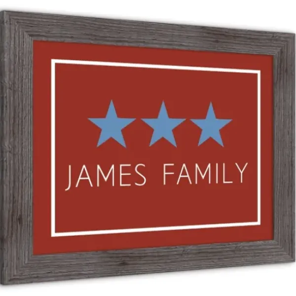 Wall Quotes & Signs-Kirkland's Home Personalized Blue Stars Framed Art Print Red/Blue