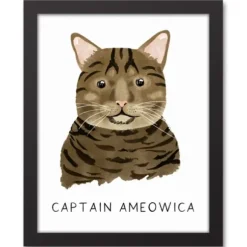 Wall Quotes & Signs-Kirkland's Home Personalized Brown Tabby Cat Canvas Wall Plaque Brown/White