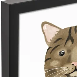 Wall Quotes & Signs-Kirkland's Home Personalized Brown Tabby Cat Canvas Wall Plaque Brown/White