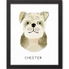 Wall Quotes & Signs-Kirkland's Home Personalized Bulldog Canvas Wall Plaque Tan/White
