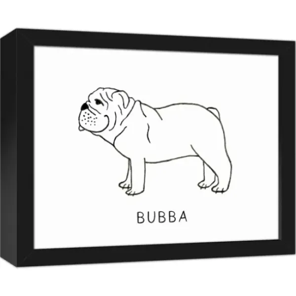 Wall Quotes & Signs-Kirkland's Home Personalized Bulldog Framed Wall Plaque White/Black