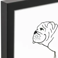 Wall Quotes & Signs-Kirkland's Home Personalized Bulldog Framed Wall Plaque White/Black