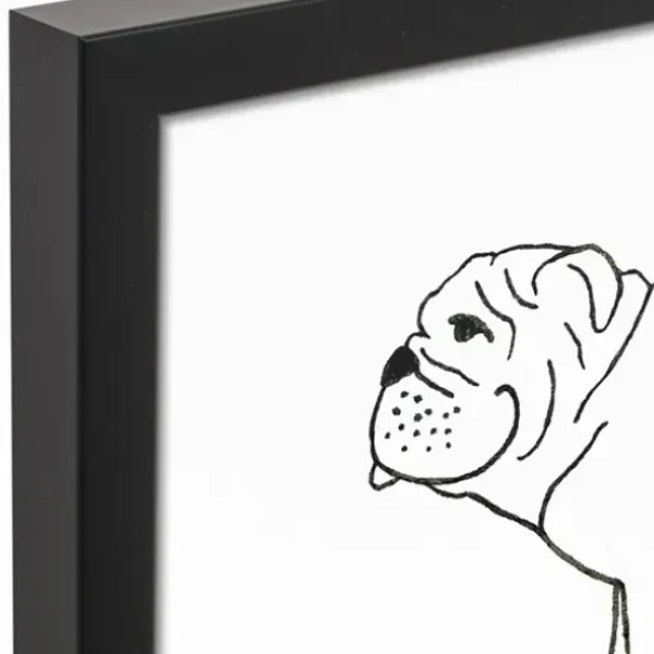 Wall Quotes & Signs-Kirkland's Home Personalized Bulldog Framed Wall Plaque White/Black