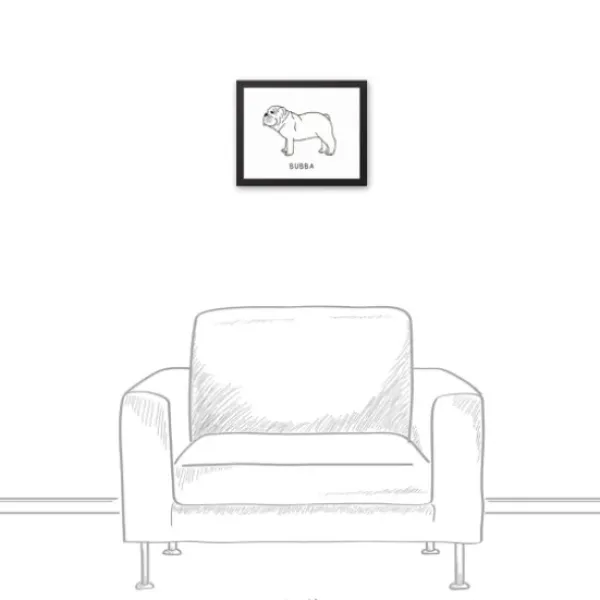 Wall Quotes & Signs-Kirkland's Home Personalized Bulldog Framed Wall Plaque White/Black