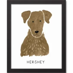 Wall Quotes & Signs-Kirkland's Home Personalized Chocolate Labrador Canvas Wall Plaque Brown/White