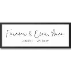 Wall Quotes & Signs-Kirkland's Home Personalized Forever And Ever Canvas Wall Plaque Black/White