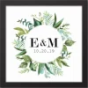 Wall Quotes & Signs-Kirkland's Home Personalized Framed Monogram Leaves Wall Plaque White/Green
