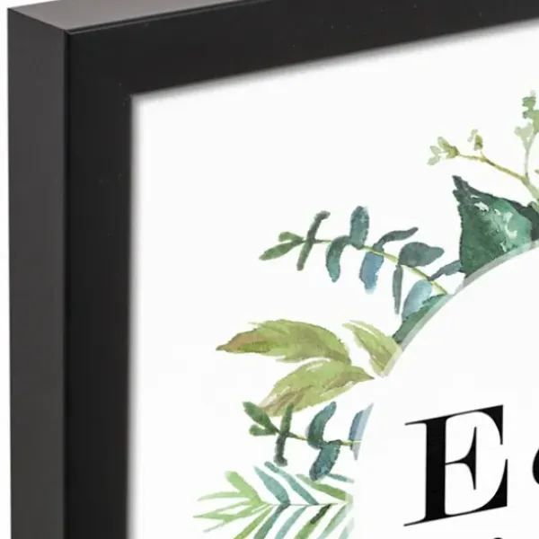 Wall Quotes & Signs-Kirkland's Home Personalized Framed Monogram Leaves Wall Plaque White/Green