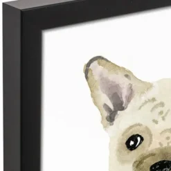 Wall Quotes & Signs-Kirkland's Home Personalized French Bulldog Canvas Wall Plaque Tan/White
