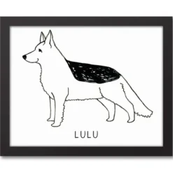Wall Quotes & Signs-Kirkland's Home Personalized German Shepard Framed Wall Plaque Black/White