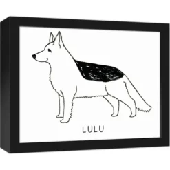 Wall Quotes & Signs-Kirkland's Home Personalized German Shepard Framed Wall Plaque Black/White
