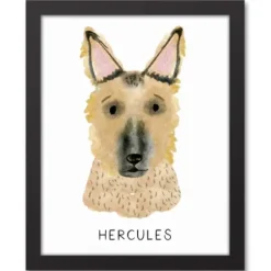 Wall Quotes & Signs-Kirkland's Home Personalized German Shepherd Canvas Wall Plaque Tan/White