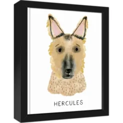 Wall Quotes & Signs-Kirkland's Home Personalized German Shepherd Canvas Wall Plaque Tan/White